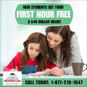 Give us a try and get your first hour free for a tutor near me